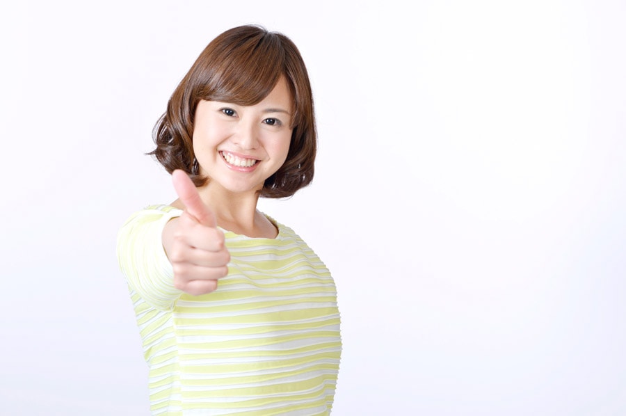 いいねをする女性