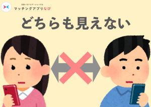 withでブロックをし相互見えなくなっている男女