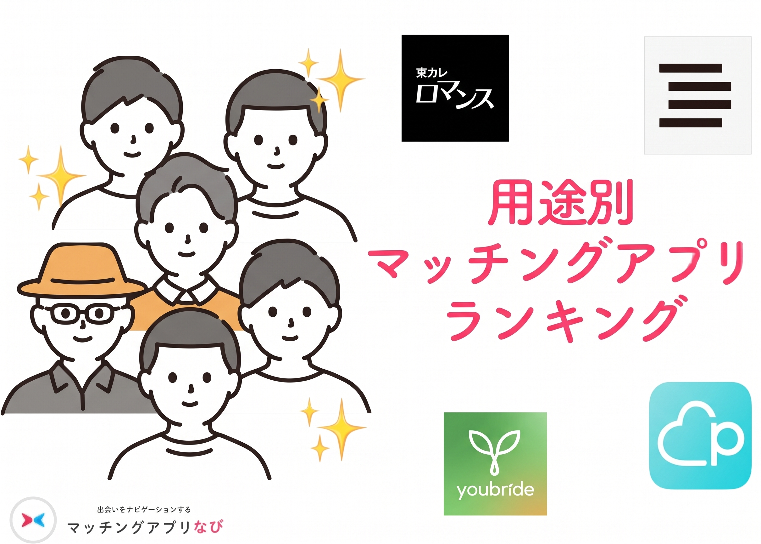 用途別で50代の女性が出会えるマッチングアプリをランキング化